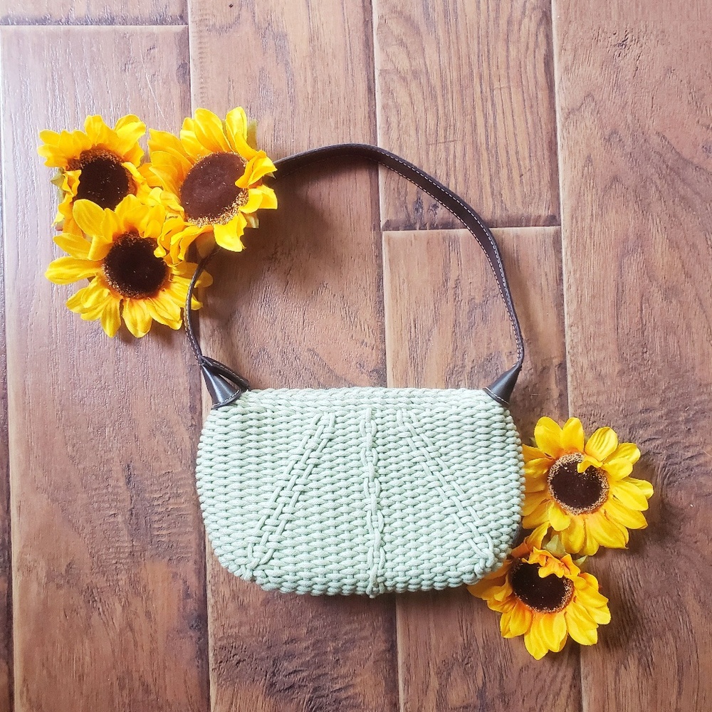 Liz Claiborne Small Woven Purse in Mint Green